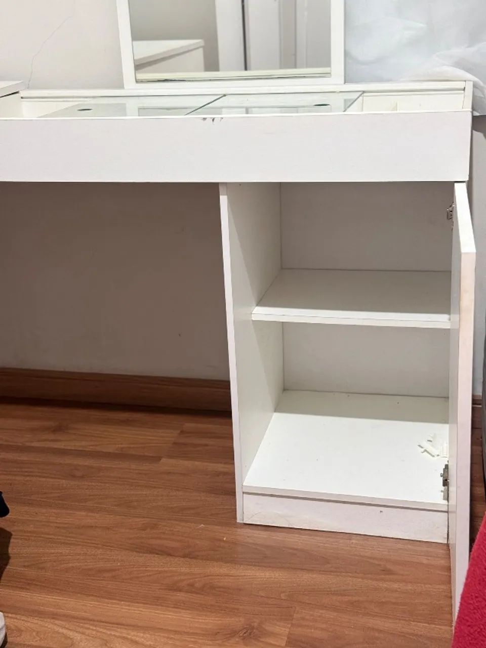 Penteadeira e Escrivaninha de Canto Star Belaflex Branco - Foto 4