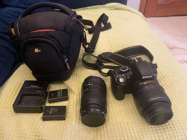 Câmera Nikon D3100 com 2 lentes