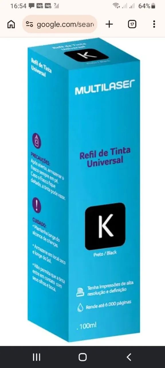 Tinta impressora Epson black - K 100ml - Foto 2