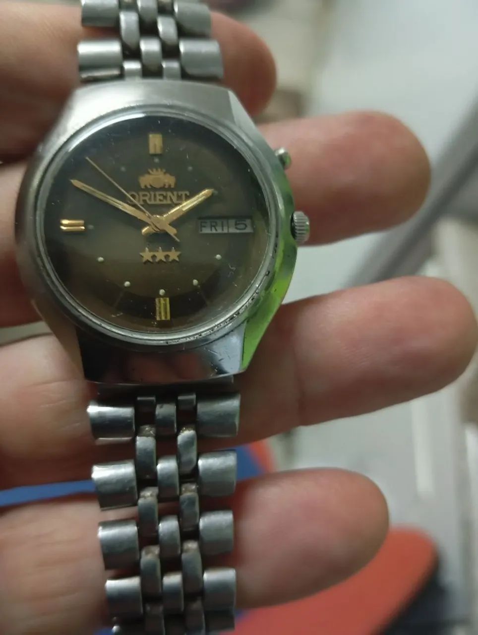 Relógio Oriente automático masculino antigo funcionando perfeitamente  - Foto 4
