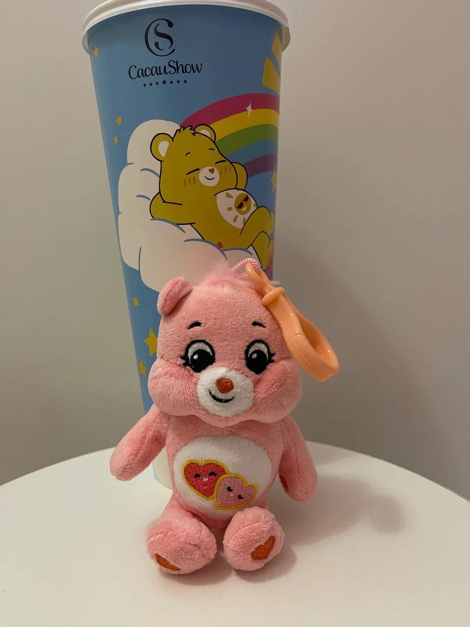 Ursinhos Carinhosos Chaveiro Pelúcia Rosa claro/Salmao 