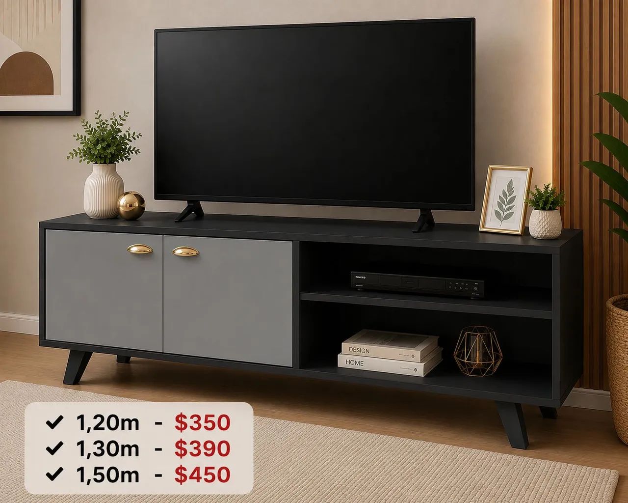 Rack para Tv Quarto/ Sala 100%mdf - Foto 4
