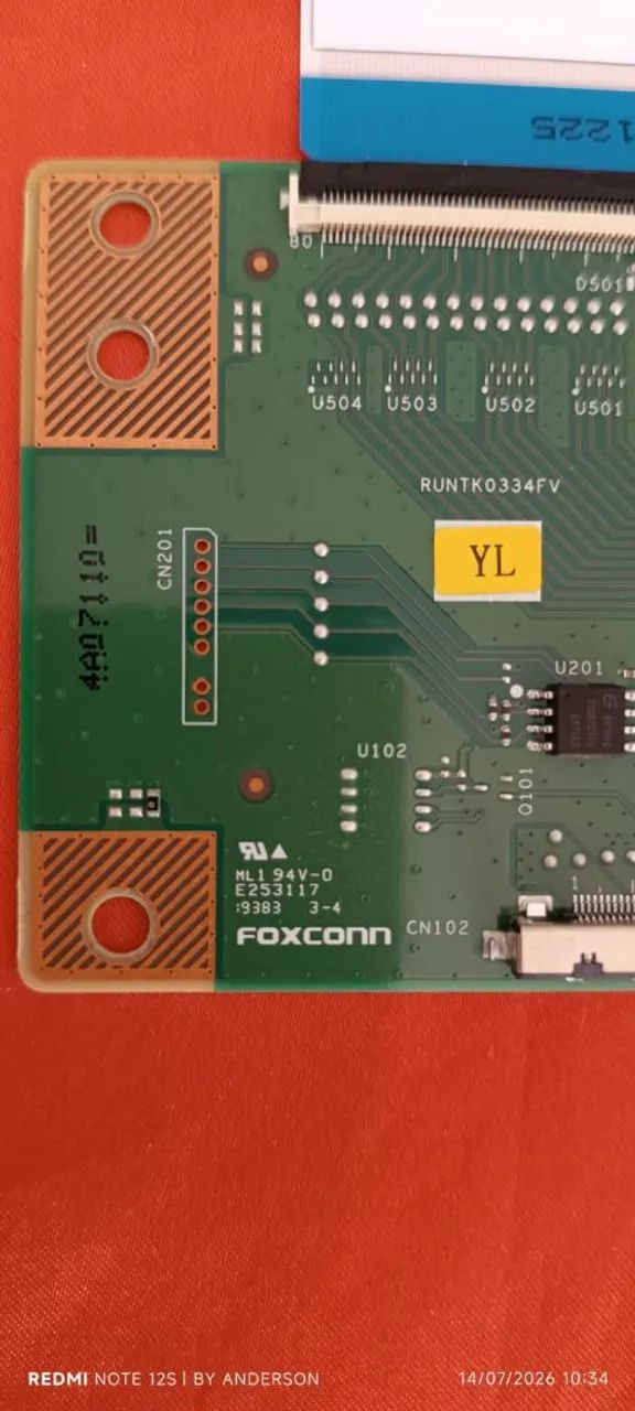 Vendo placa para TV LG 60 polegadas modelo 60UM7270PSA.<br>Acompanha dois cabos FLEX. - Foto 2