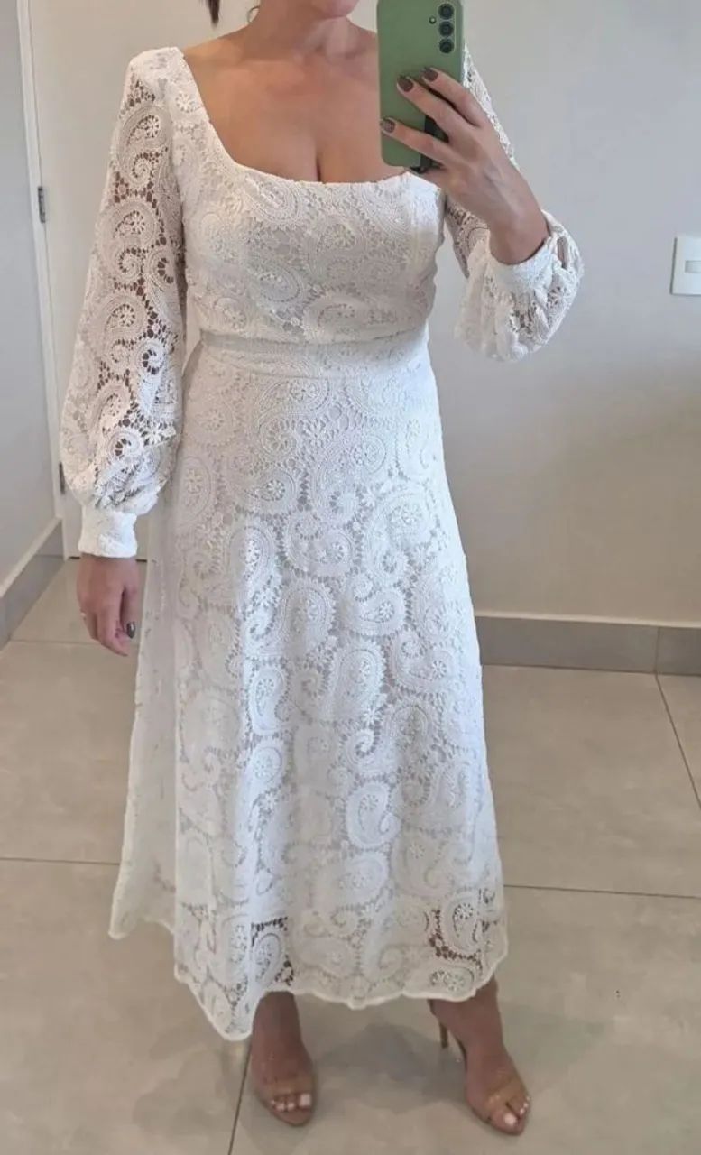 Guipir Lace Skirt and Cropped Top