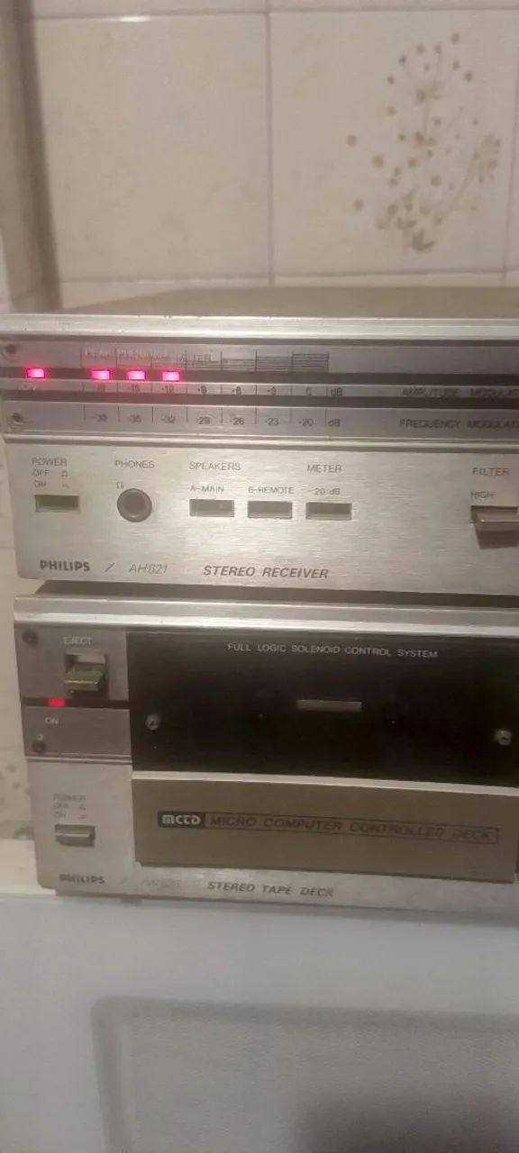 Receiver Phillips tape deck Phillips antigos  - Foto 2