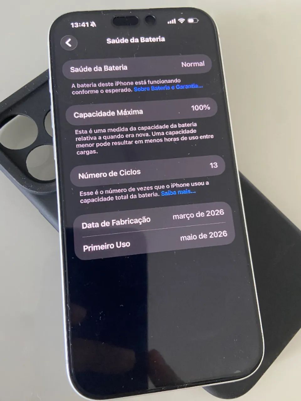 Iphone 17 pro max prata Bateria 100% - Foto 4