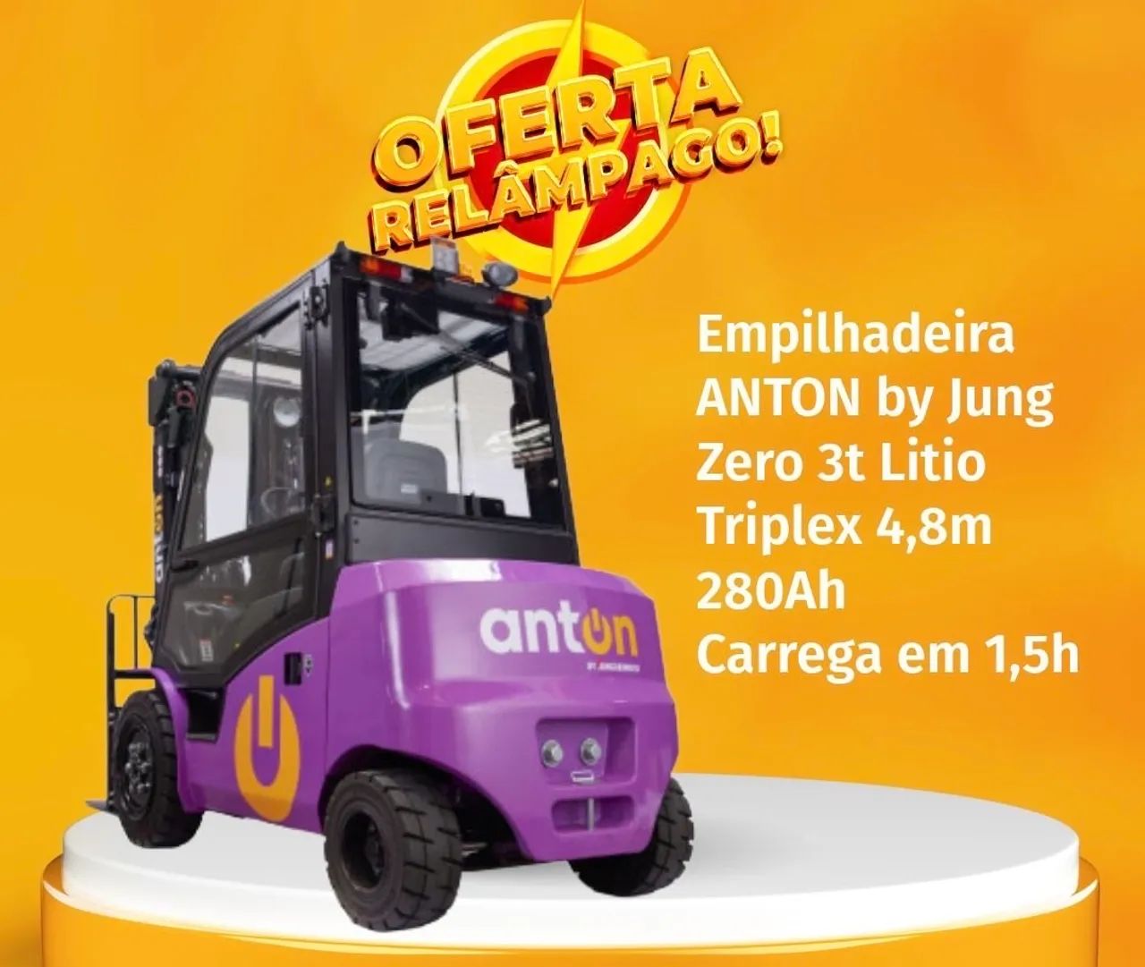EMPILHADEIRA BATERIA LITHIUM 3T ZERO!