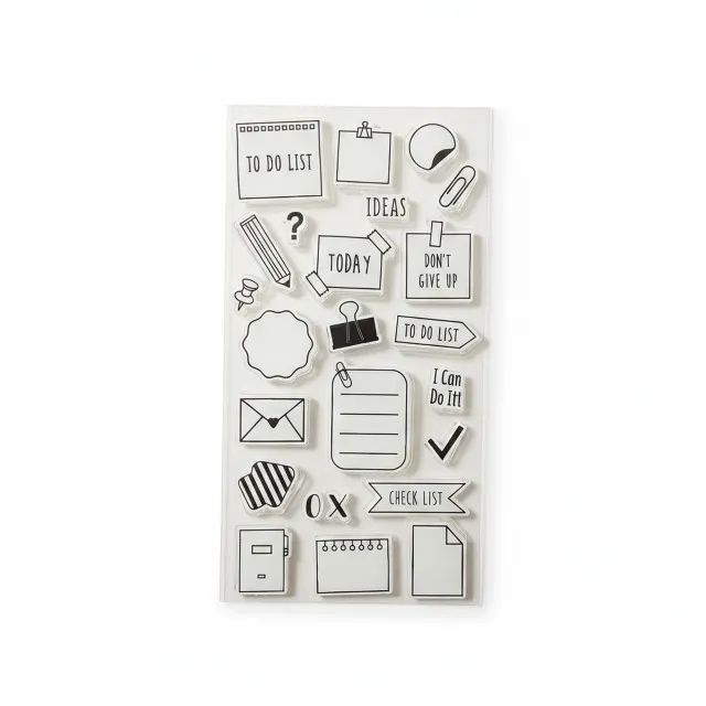 Carimbos Clear Stamp Para Bullet Journal E Scrapbook - Daiso - Foto 5