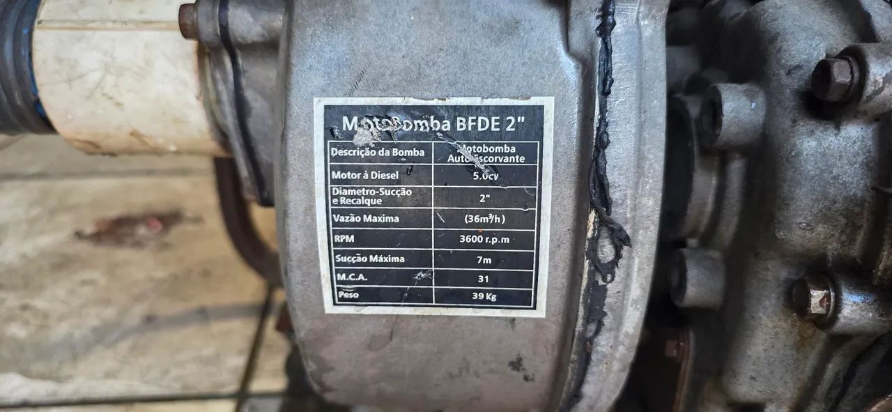 Motobomba Branco - Diesel 5CV 2Polegadas - Foto 2