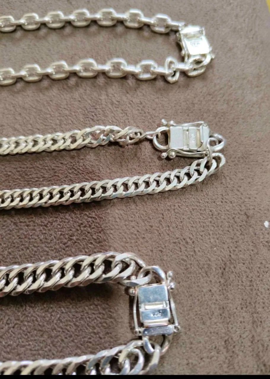 Corrente e pulseira Banhado a prata 925  - Foto 5