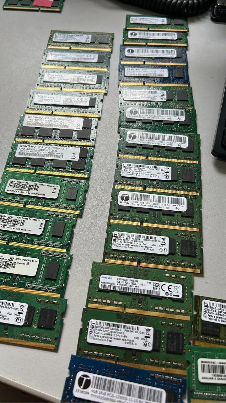 Memória 4gb ddr3 pc3l para notebook