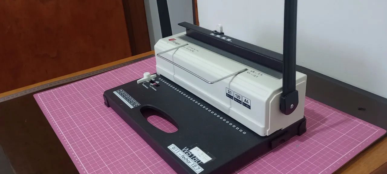 Encadernadora Wireo e Espiral para papelarias 