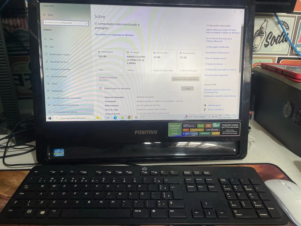 All In One positivo i3 PC TV digital/analógica  - Foto 4