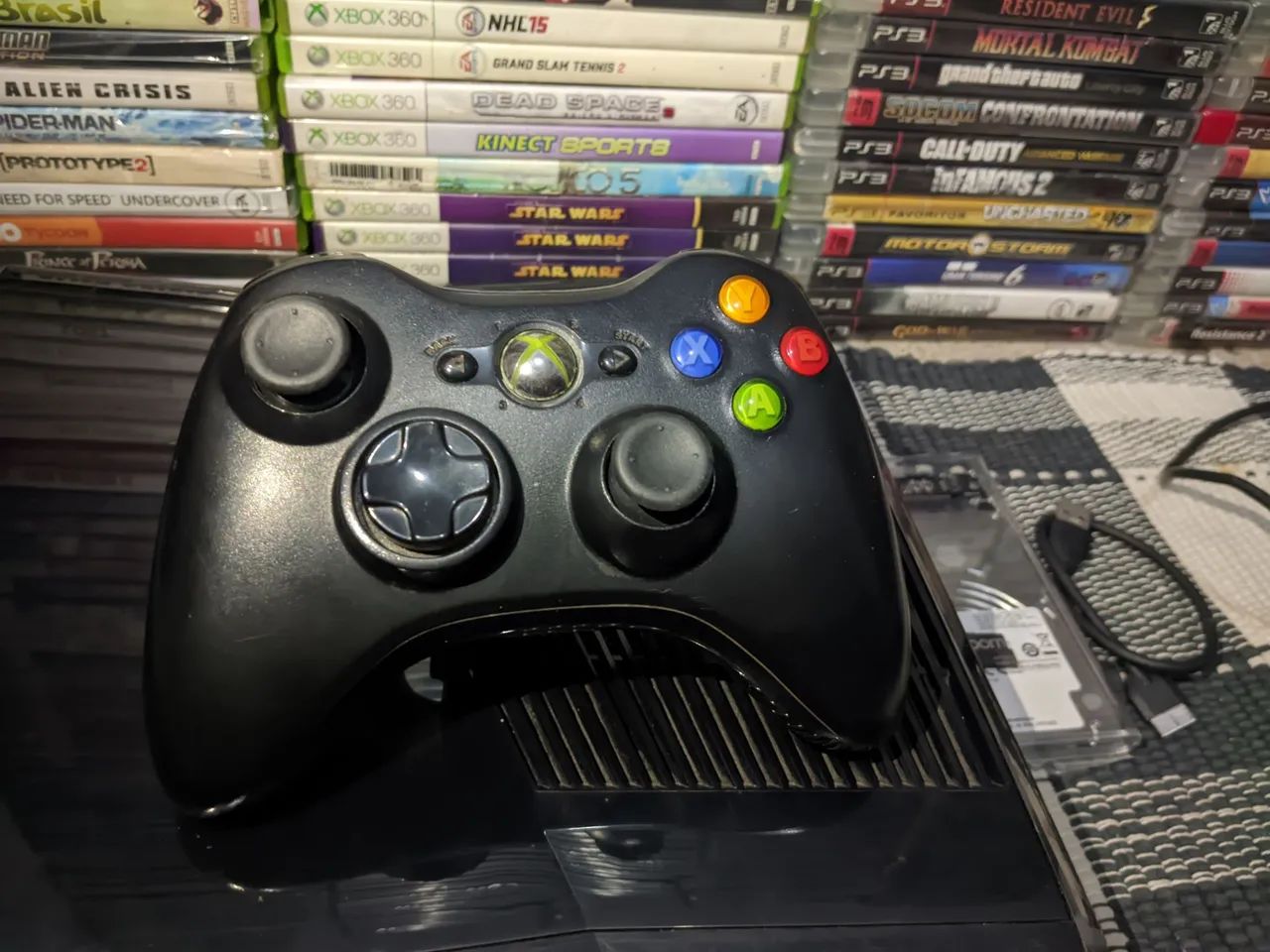 Xbox 360 Slim Glossy Black / Black Piano - Foto 3
