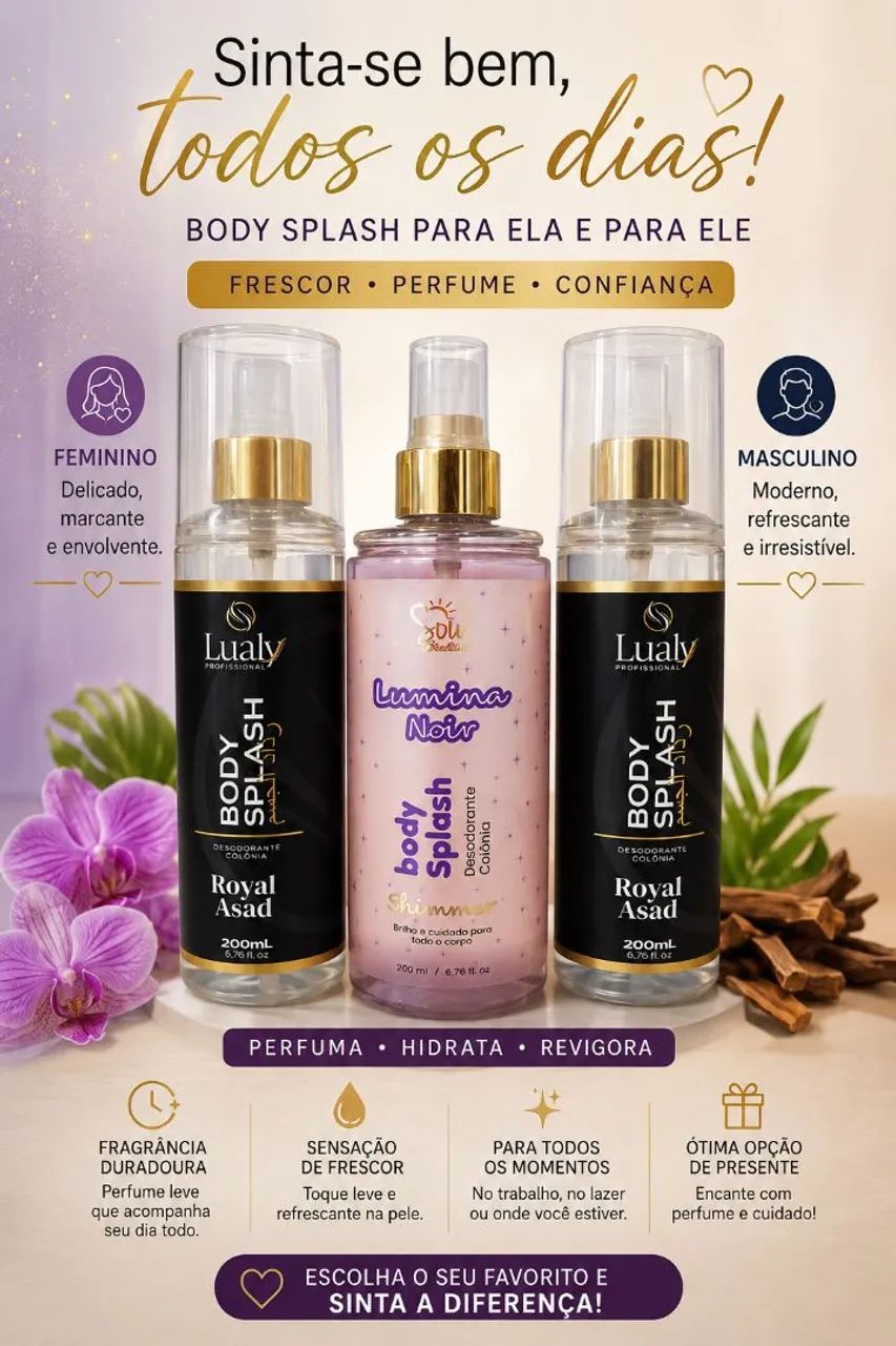 Body Splash masculino e feminino  - Foto 2