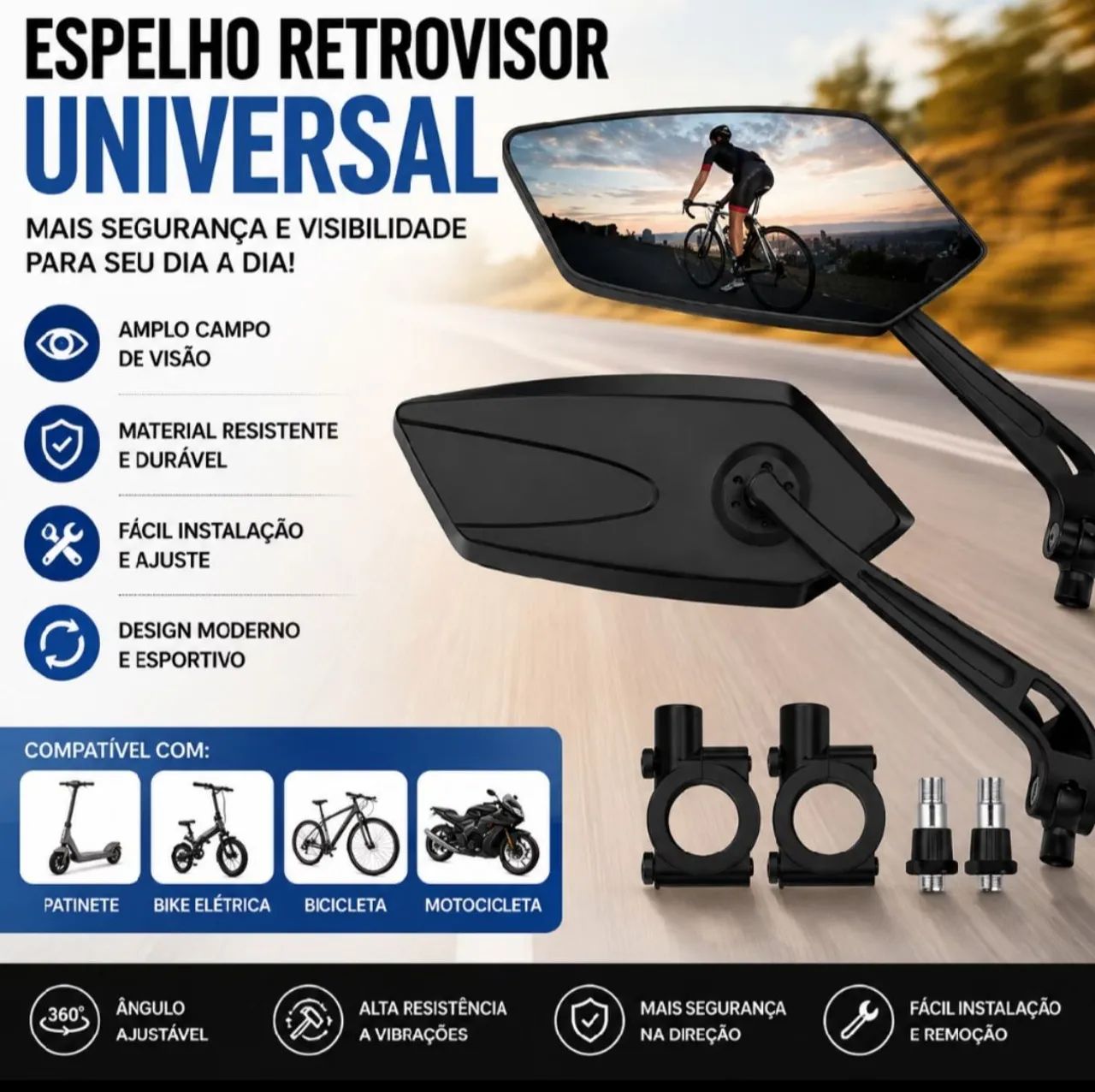 Retrovisor Bicicleta - Foto 2
