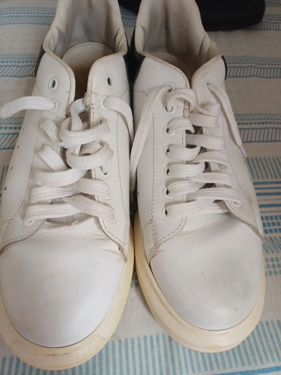 TENIS ALESSANDER MCQUEEN 41 BRANCO  COURO