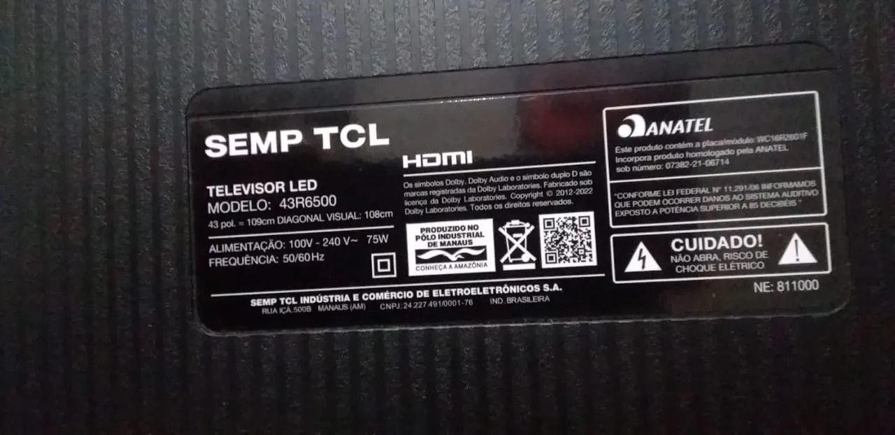 Tv Semp 43 polegadas smart semi nova 6 meses de uso  - Foto 3