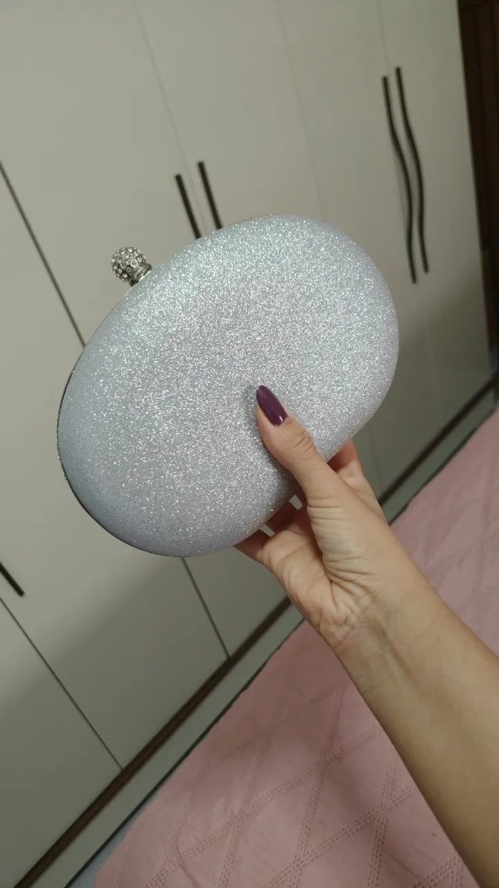 Clutch prata - bolsa de festa