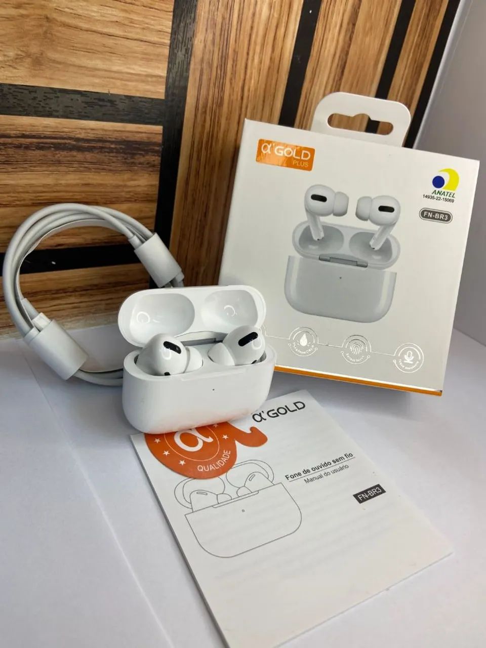 Fone Bluetooth Wirelles Branco 5.3 FN-BR3 A?Gold Plus - Foto 2