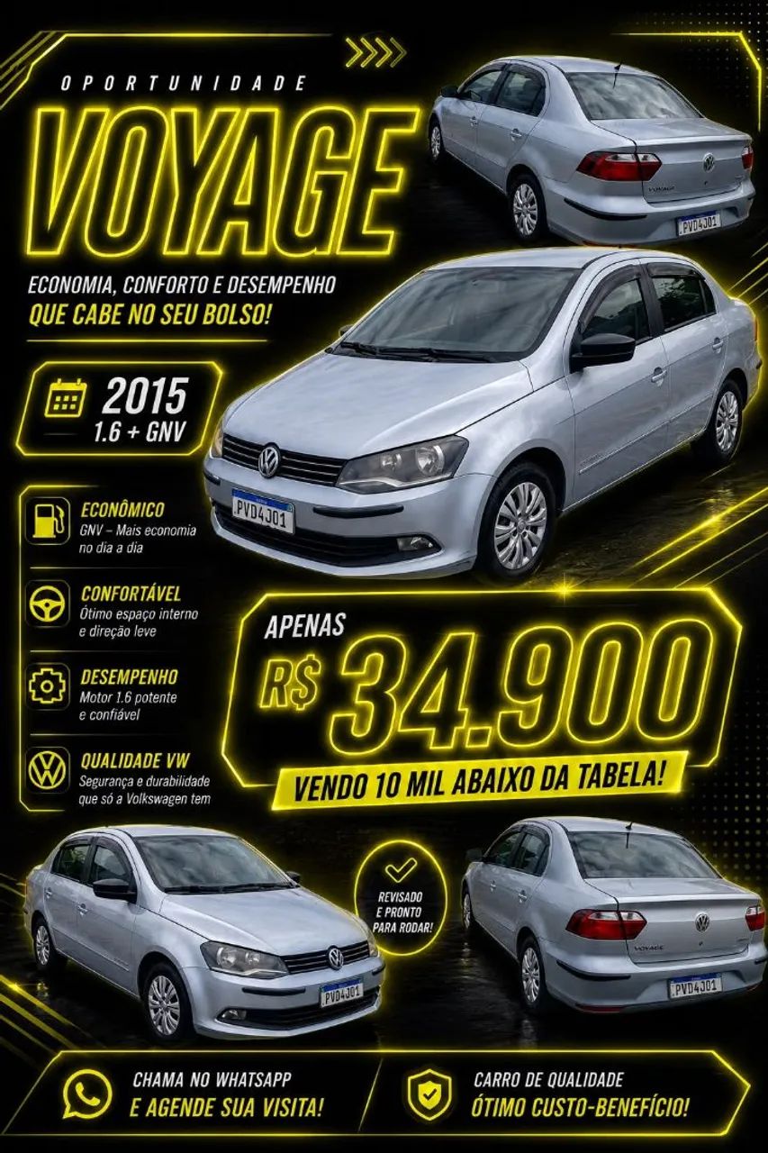 Volkswagen Voyage VOYAGE I MOTION COMF/Hghli.1.6 T.Flex 8V 2015