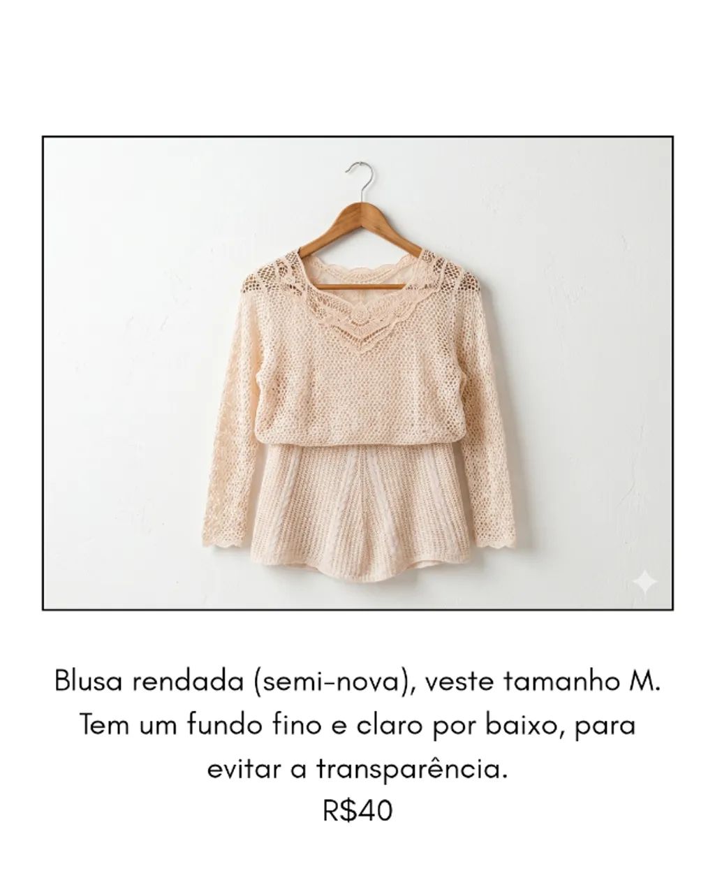 Blusa de frio rendada