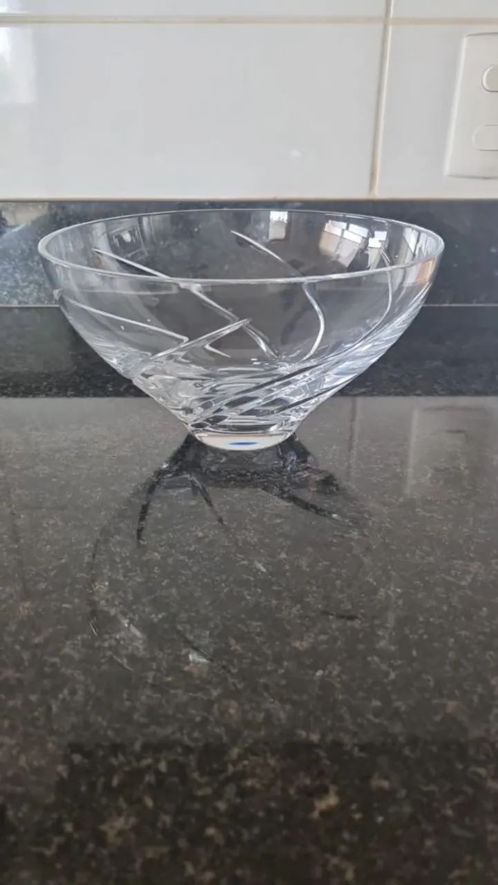 Vaso de cristal modelo fruteira 