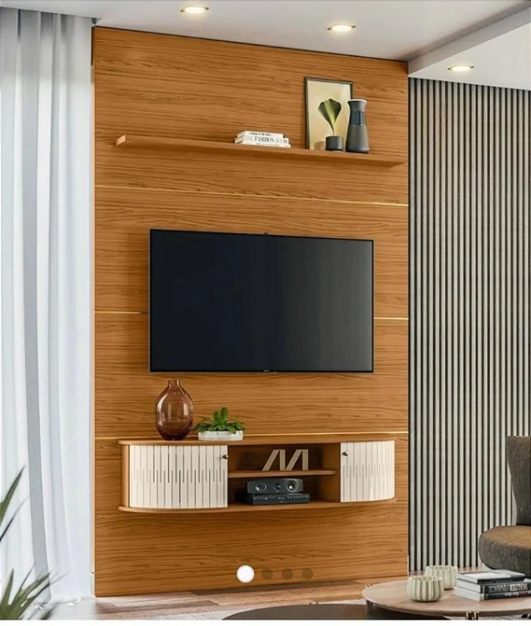 Home Suspenso Monte Carlo TV Até 65 Polegadas Naturale - Monte Carlo Madetec - Foto 2