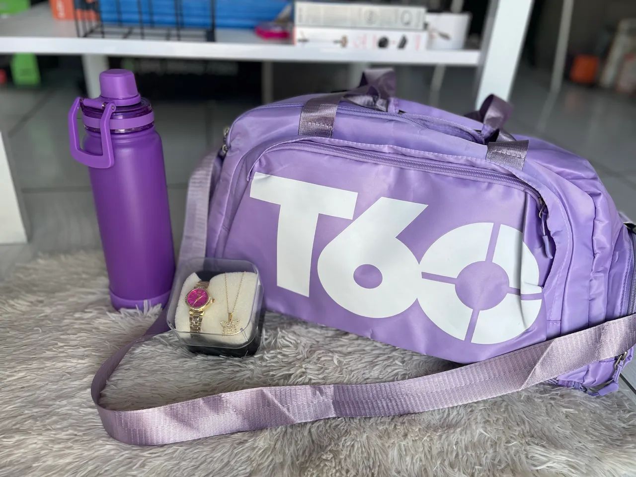 Mochila + garrafa + relógios kit presente perfeito dia das mães 
