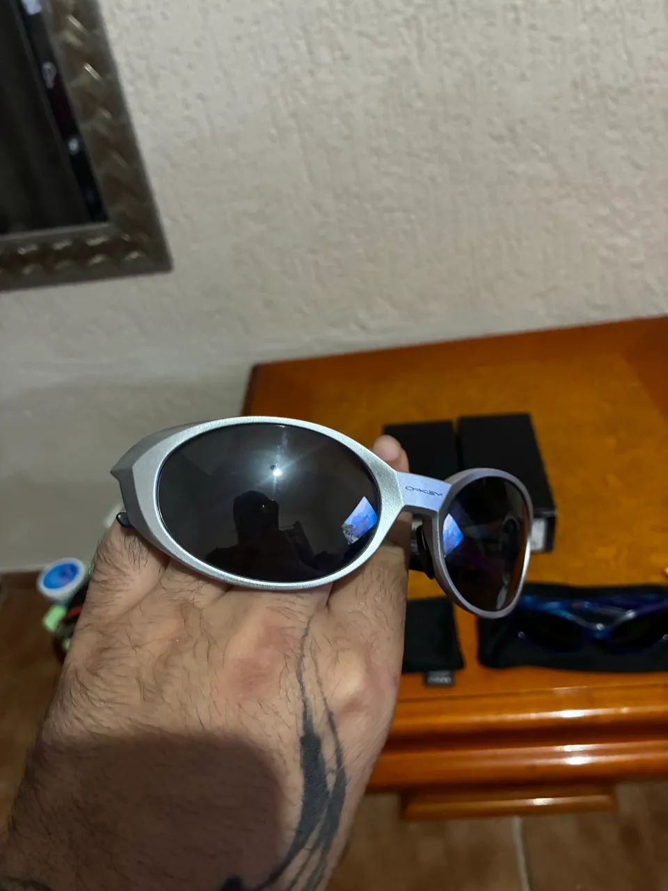 【ジャンク品】 oakley eye jacket silver Oakley Eye Jacket Silver - Acessórios - Nova Cerejeira, Atibaia