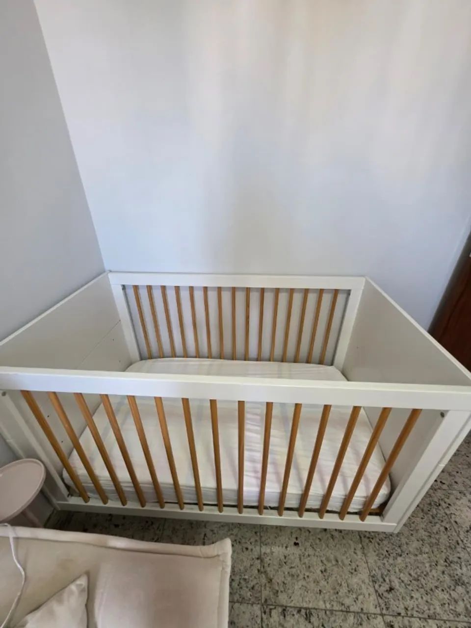 Berço Haus Branco + Colchão - Foto 2