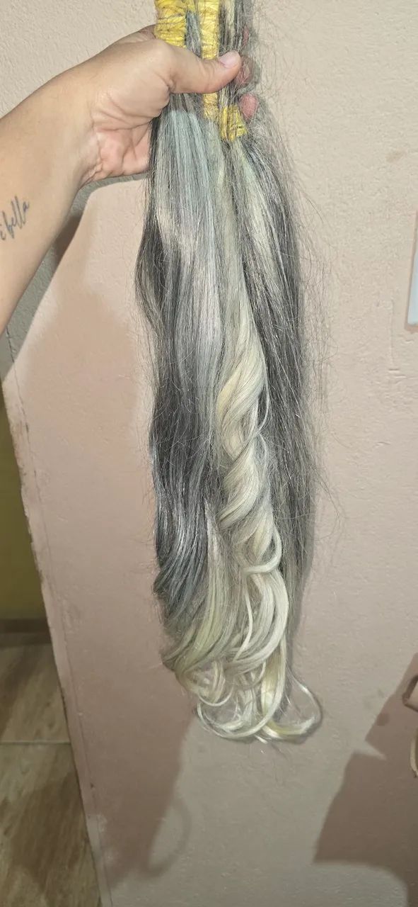 Cabelo bio humano organico 80 cm loiro