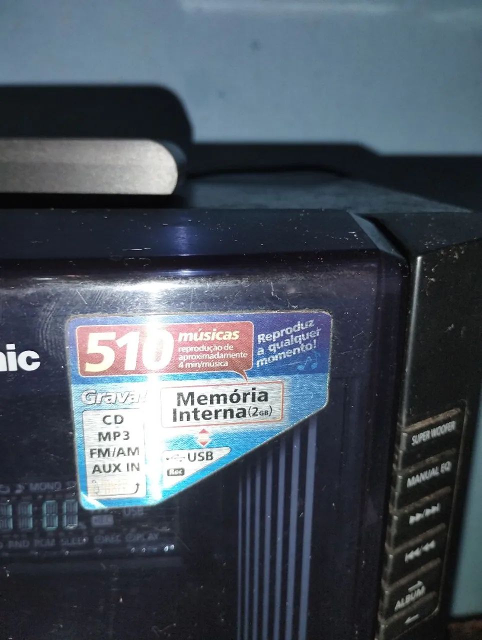 Som Panasonic com USB receptor bluetooth e FM - Foto 3