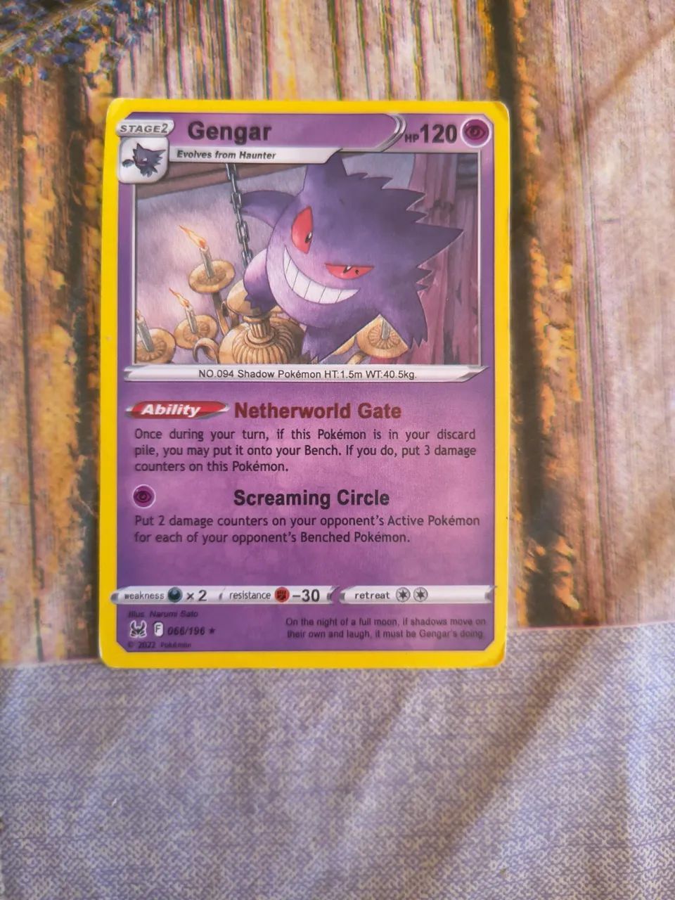 Carta Pokémon gengar original - Foto 2
