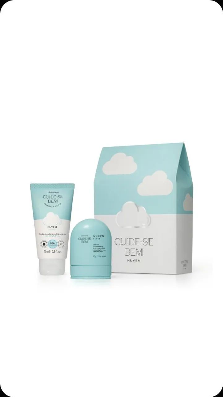 Kit Presente Cuide-Se Bem Nuvem (2 Itens)?<br><br>R$: 69,90