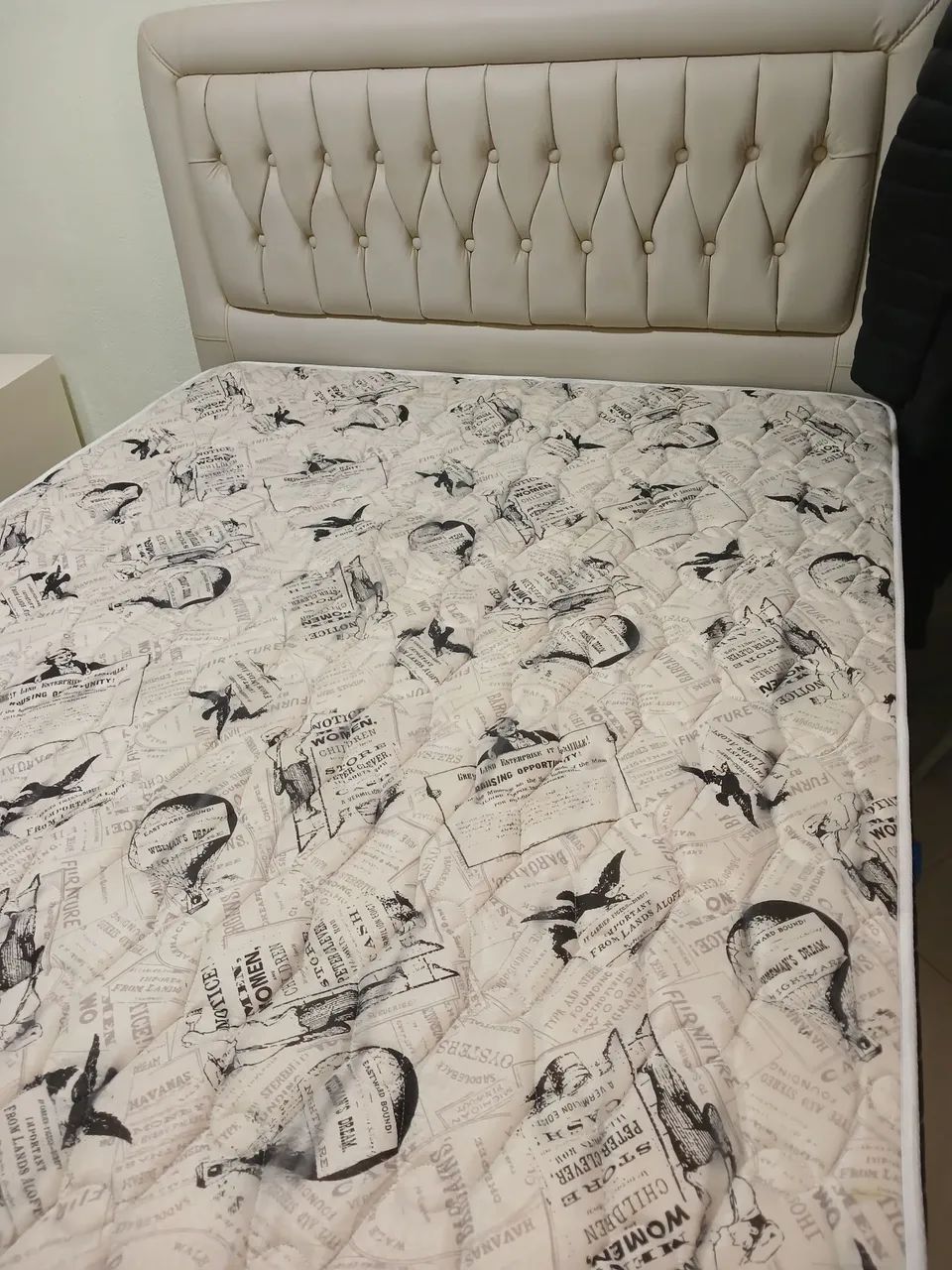 Cama Box Casal/Cabeceira e Colchão 