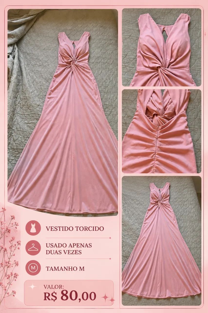 Vestido longo trançado