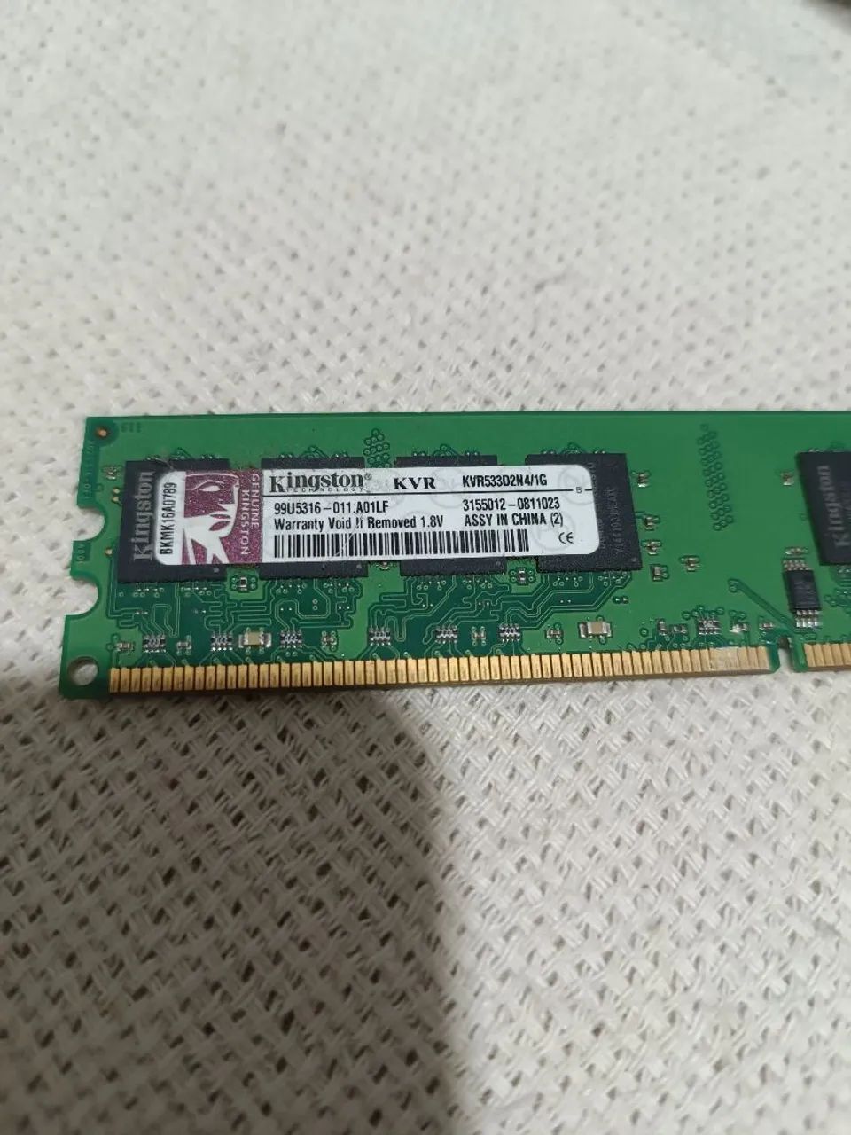 Modulo de memória Kingston valeu ram 1GB