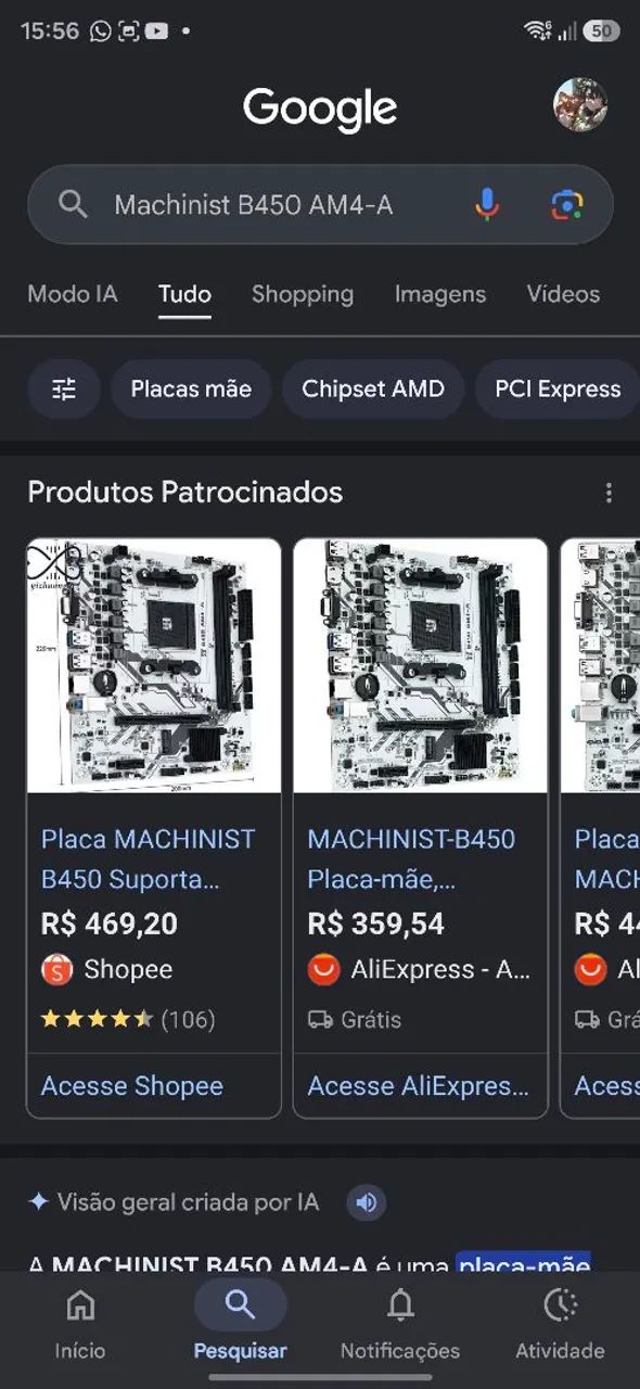  Defeito Placa mãe Machinist B450 AM4-A - Foto 3