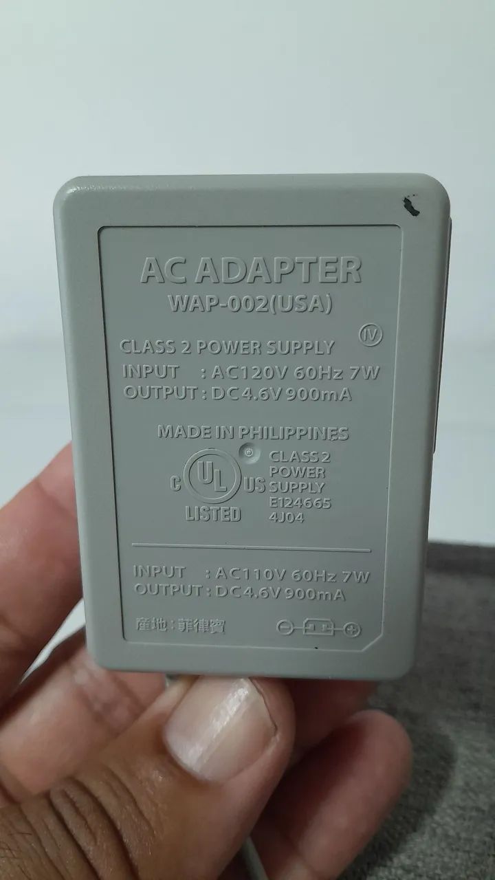Carregador Nintendo dsi original 110v com adaptador - Foto 2