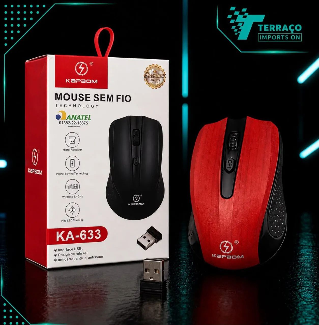 MOUSE SEM FIO KAPBOM KA-633