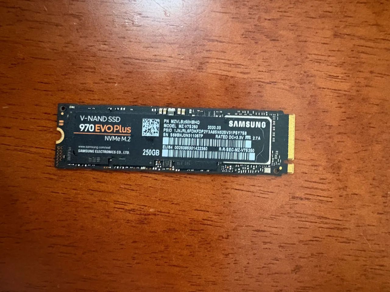 SSD Samsung 970 Evo Plus 250GB