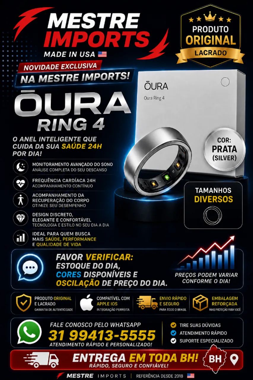 OURA RING 4 ORIGINAL COM NOTA FISCAL 