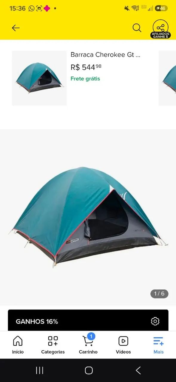 Barraca camping Sherokee 3/4 pessoas