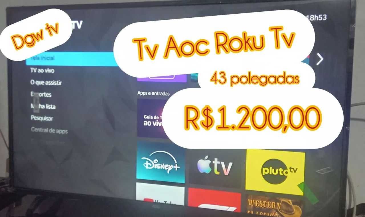 Tv aoc roku 43 polegadas 
