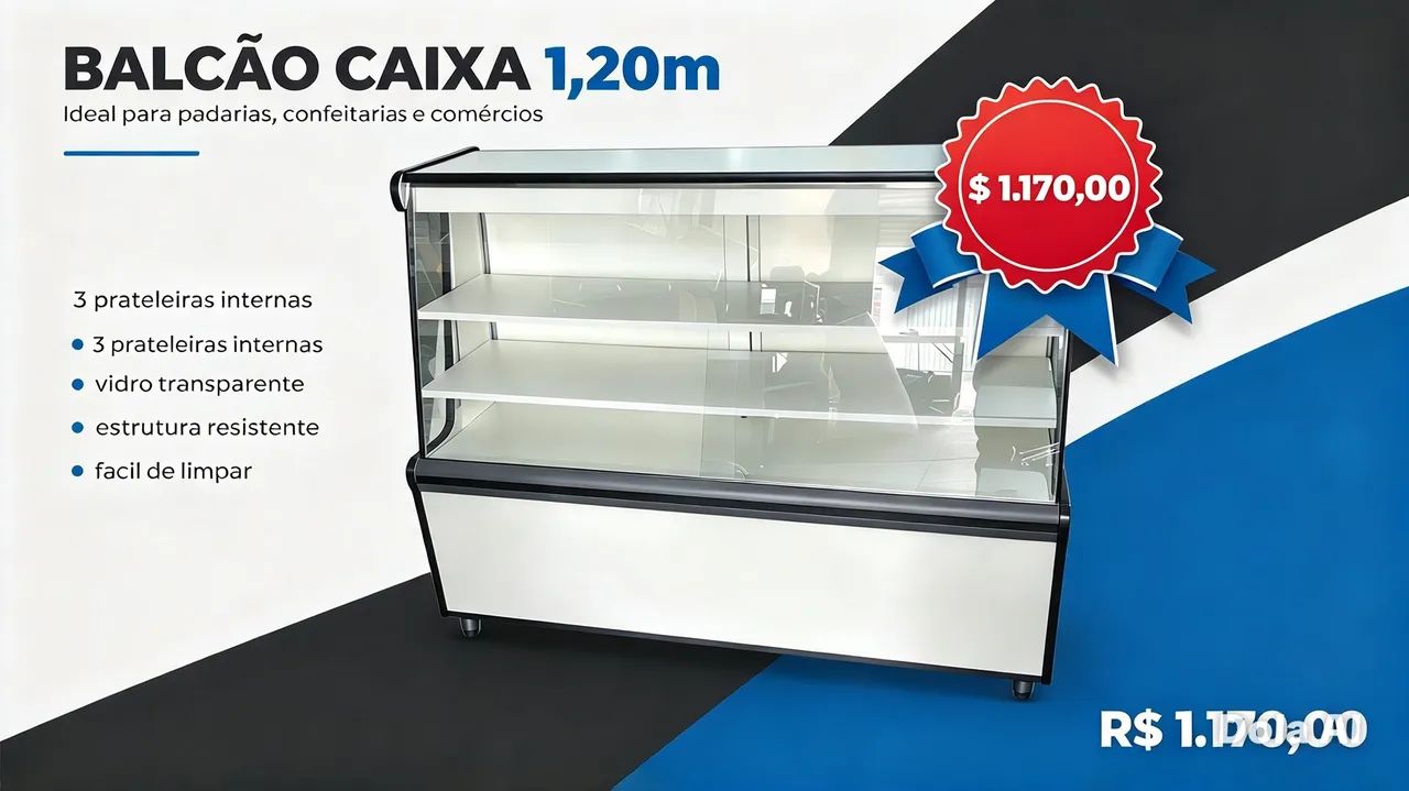 Balcão caixa 1.20 MT 