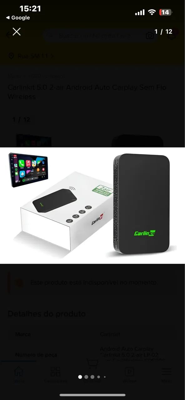 ? Carlinkit 5.0 Wireless - CarPlay e Android Auto Sem Fio - Foto 2