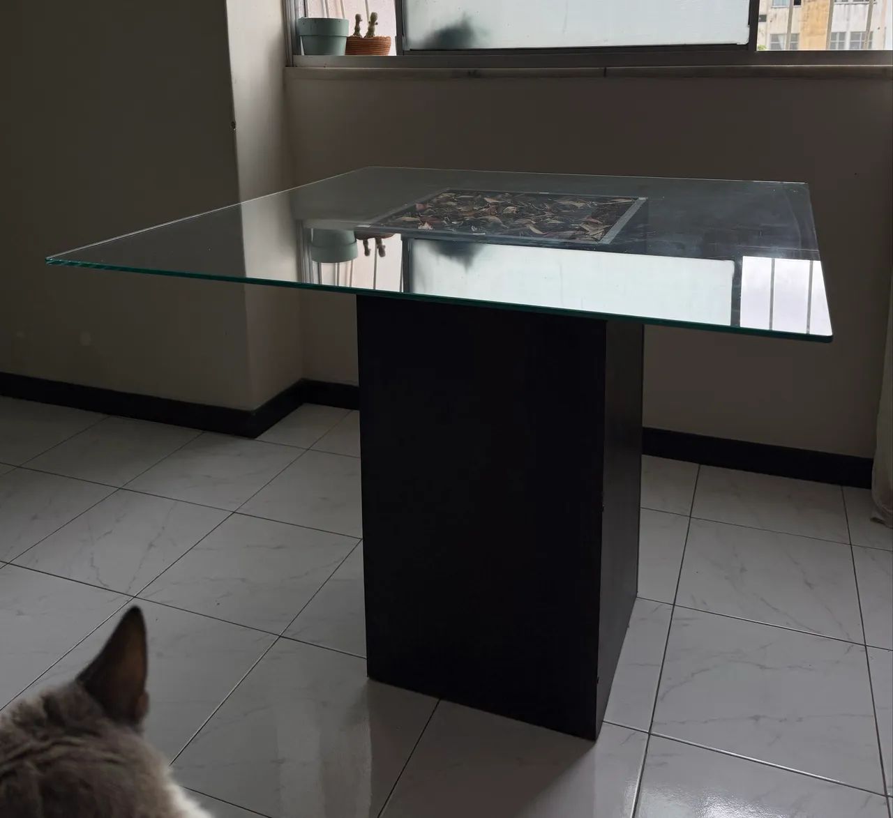 MESA COM TAMPO DE VIDRO 94x94,5CM - Foto 3
