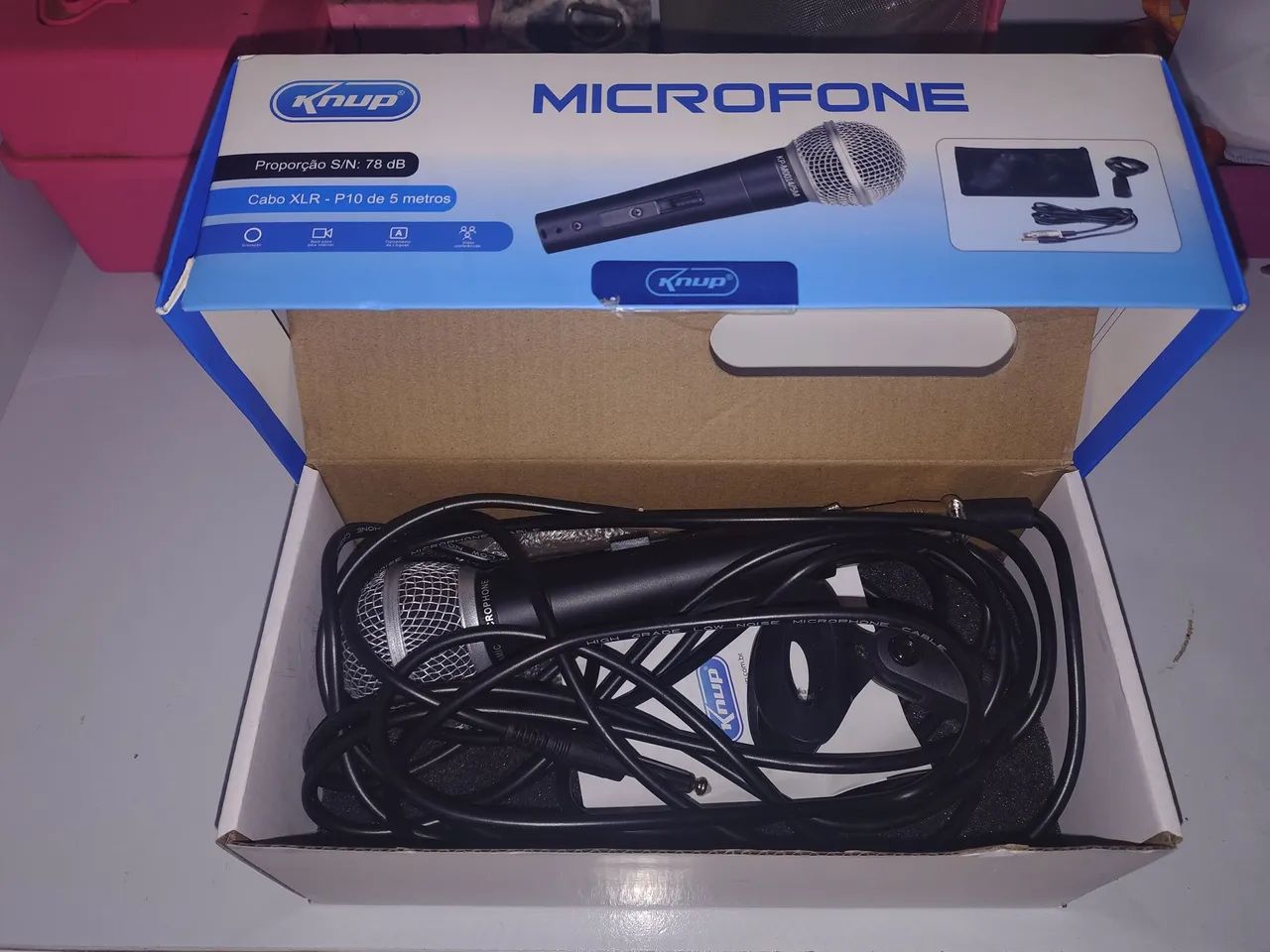 Microfone com fio dinâmico profissional metal - Foto 2