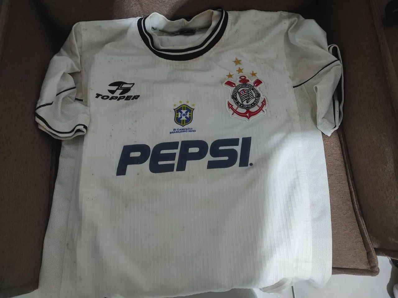 Camisa do Corinthians original de colecionador tamanho G precisando de reforma